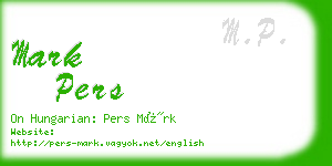 mark pers business card